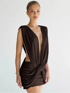 שמלת מיני דגם Drape