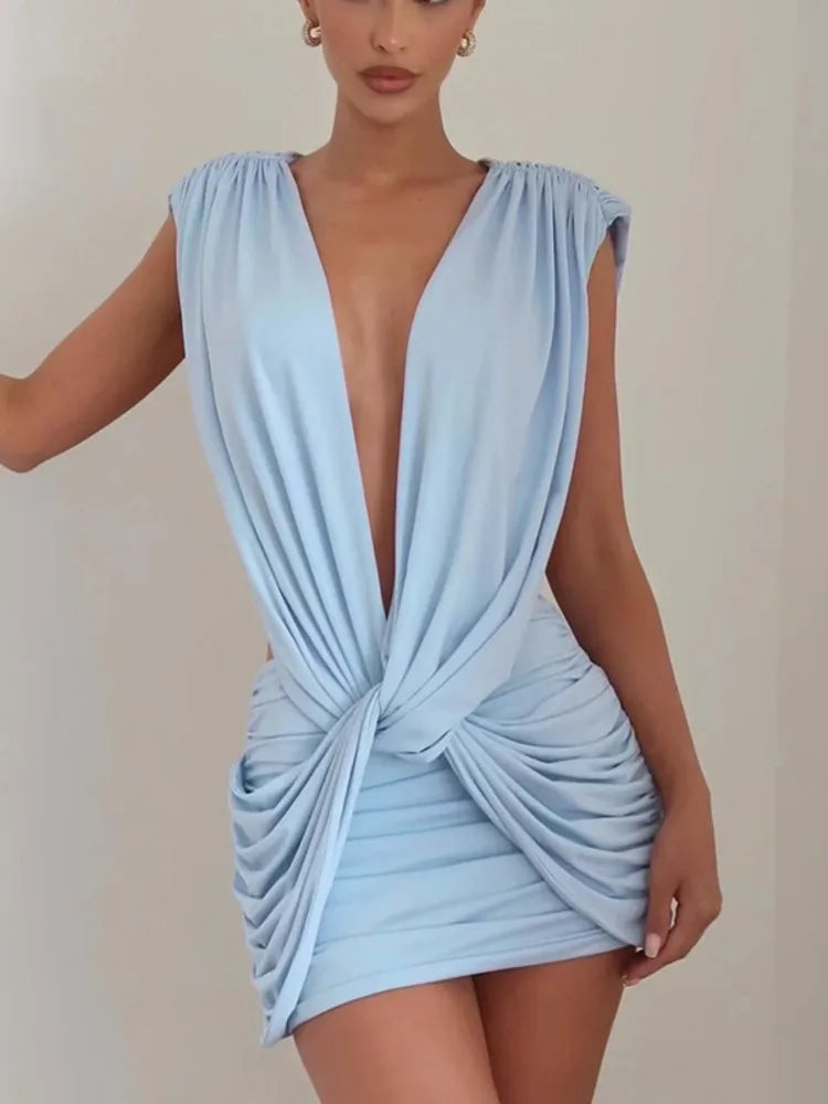 שמלת מיני דגם Drape