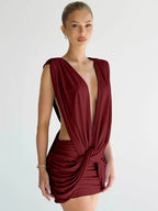 שמלת מיני דגם Drape