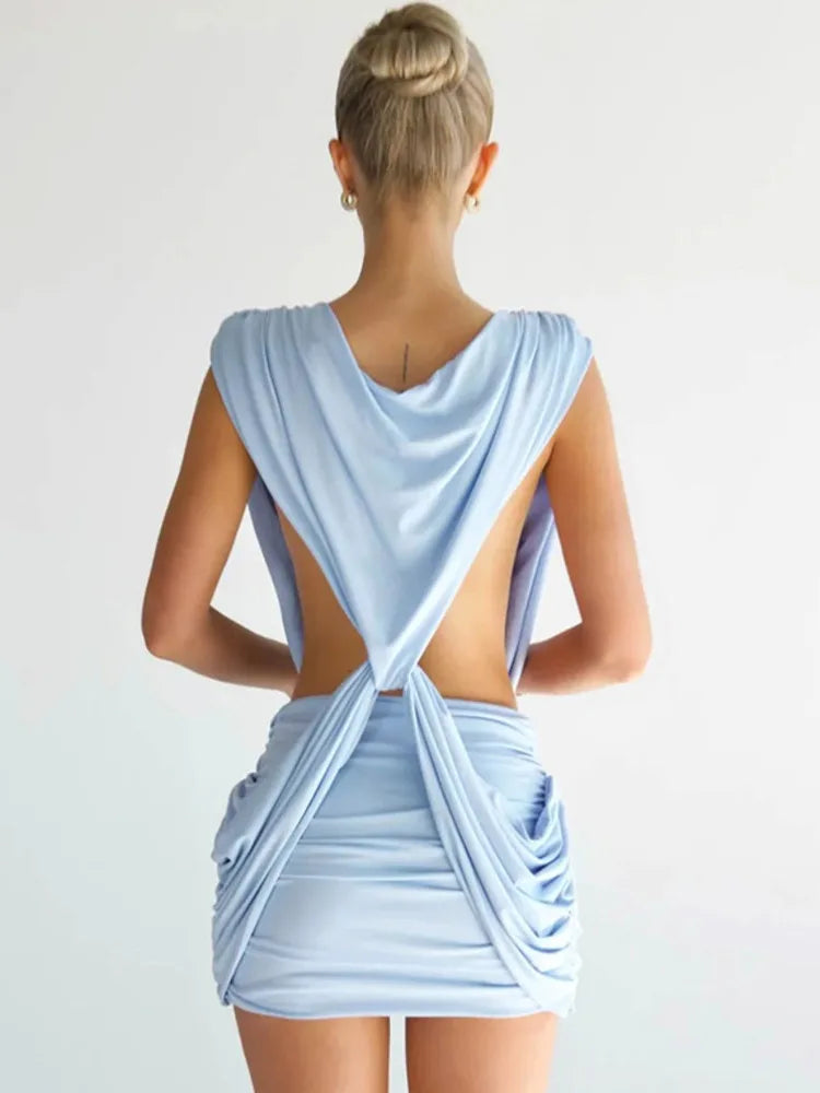 שמלת מיני דגם Drape